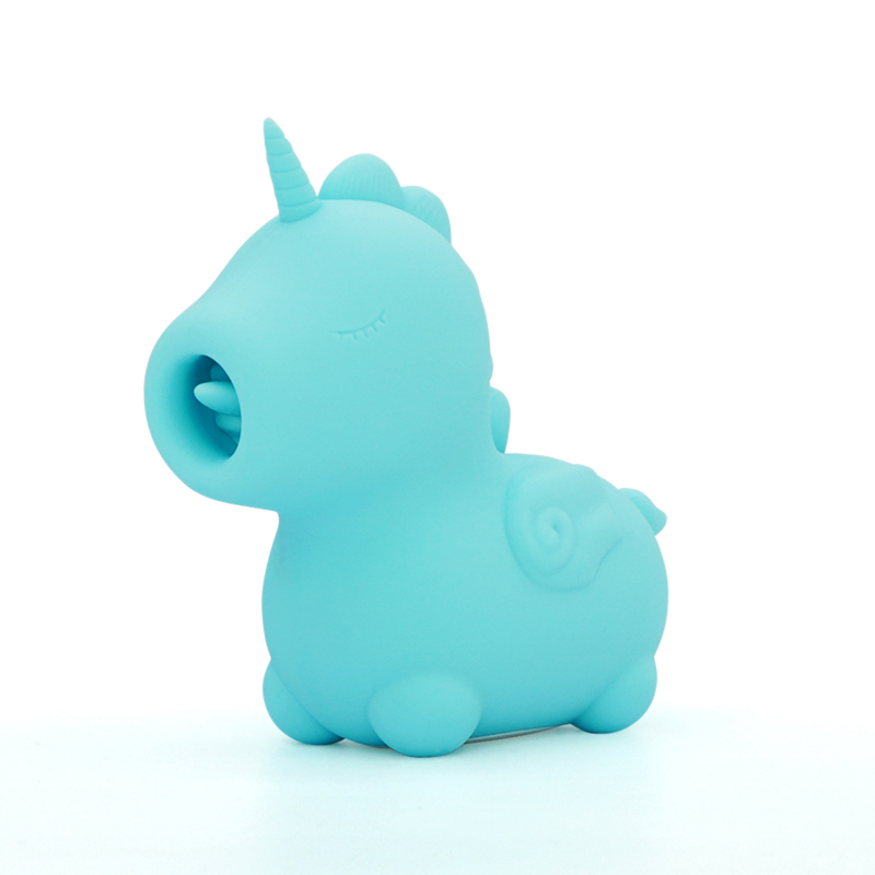 Вибратор-стимулятор клиторальный "Unihorn Mountn Peak" голубой единорог 